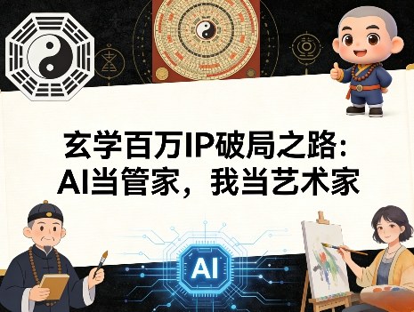 玄学百万IP破局之路：AI当管家，我当艺术家-网创项目