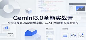Gemini3.0实战系统课,Sora2视频实操,从入门到精通多模态创作-网创项目