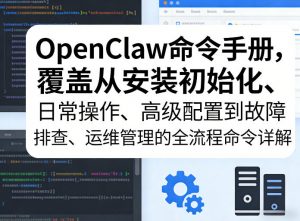 OpenClaw命令手册,覆盖从安装初始化、日常操作、高级配置到故障排查、运维管理的全流程命令详解-网创项目