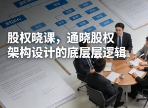 股权晓课,通晓股权架构设计的底层逻辑-网创项目