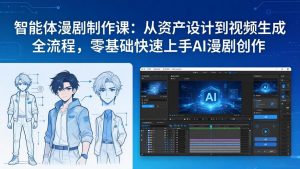 智能体漫剧制作课:从资产设计到视频生成全流程,零基础快速上手AI漫剧创作-网创项目