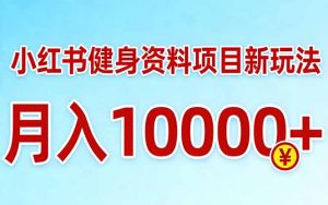 小红书健身资料项目最新玩法,月入10000+,收益潜力可以无限放大-网创项目