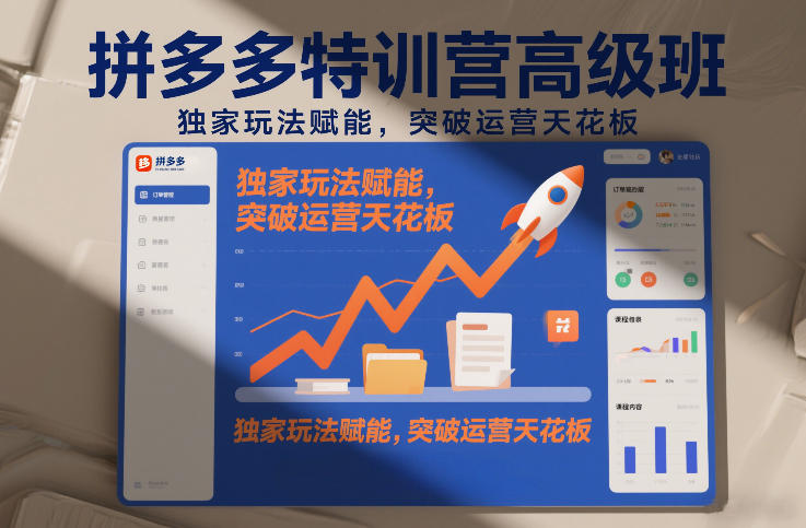 拼多多特训营高阶班，独家玩法赋能，突破运营天花板(更新26年3月19日)-网创项目