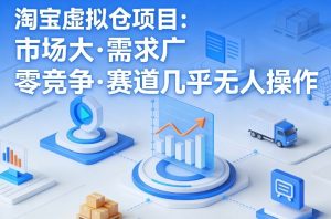 淘宝虚拟仓项目,市场大,需求广,零竞争,赛道几乎没人操作-网创项目