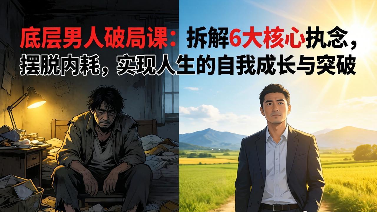 付费文章：底层男人破局课：拆解 6 大核心执念，摆脱内耗，实现人生的自我成长与突破-网创项目