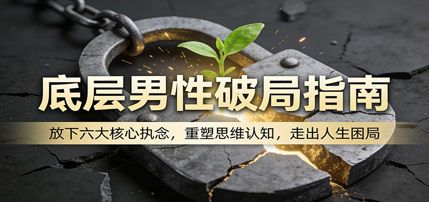 底层男性破局指南：放下六大核心执念，重塑思维认知，走出人生困局-网创项目