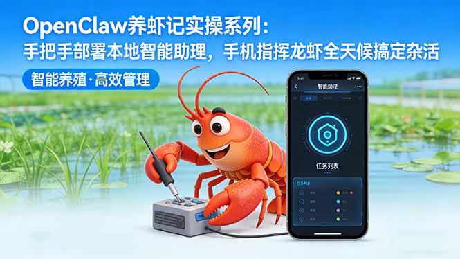 OpenClaw养虾记实操系列-更新：手把手部署本地智能助理，手机指挥龙虾全天候搞定杂活-网创项目