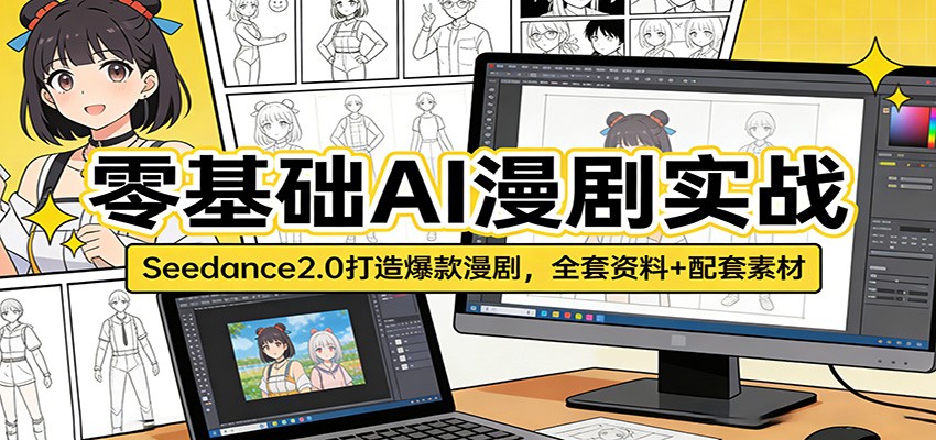 零基础AI漫剧实战：Seedance2.0打造爆款漫剧，全套资料+配套素材-网创项目