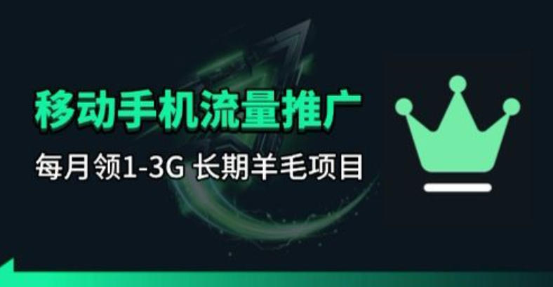 手机流量领取推广_每月一轮，刚需类的长期项目-网创项目