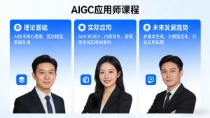 AIGC应用师课程,覆盖了AI技术的理论基础、实际应用、以及未来发展趋势-网创项目