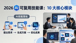 2026AI可复用技能-4月新课：10大核心模块，手把手教你把AI用进工作、产出成果-网创项目