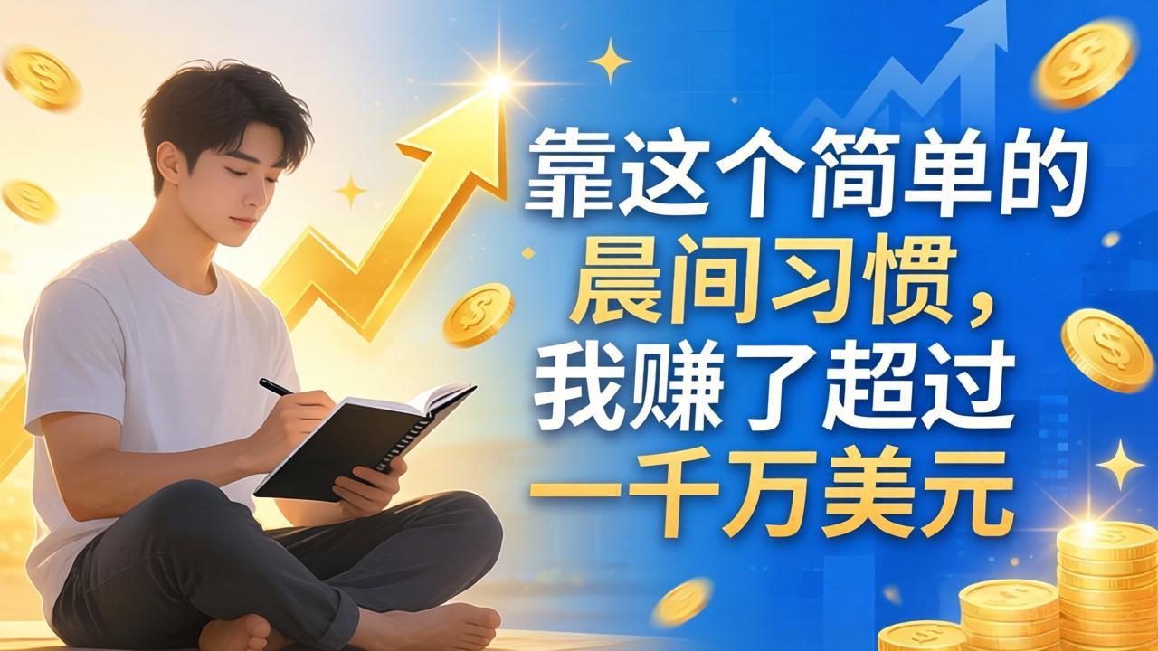 付费文章：靠这个简单的晨间习惯，我赚了超过一千万美元-网创项目