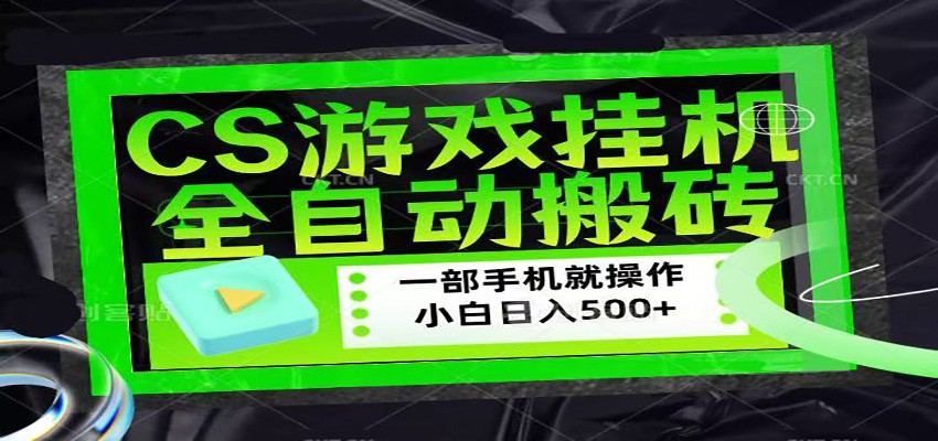 CSGO游戏挂机捡漏搬砖，超稳定的项目，带领1000+小白实现日入500+-网创项目