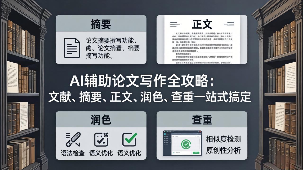 AI辅助论文写作全攻略：文献、摘要、正文、润色、查重一站式搞定-网创项目