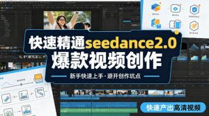 快速精通seedance2.0爆款视频创作，快速产出高清视频，避开大量创作坑点，新手也能快速上手-网创项目