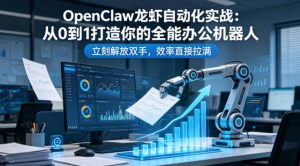 OpenClaw龙虾自动化实战:从0到1打造你的全能办公机器人,立刻解放双手,效率直接拉满-网创项目