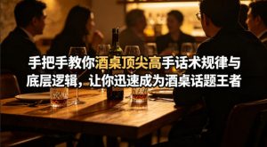 付费文章:手把手教你酒桌顶尖高手话术规律与底层逻辑,让你迅速成为酒桌话题王者(二十年全网独家经验分享)-网创项目