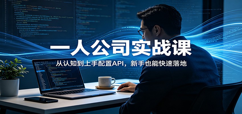 一人公司实战课：从认知到上手配置API，新手也能快速落地-网创项目