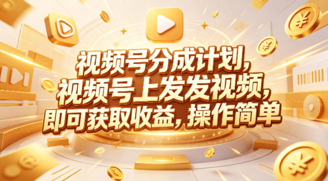 视频号分成计划，599元众筹的Red团队课程，视频号上发发视频，即可获取收益，操作简单-网创项目
