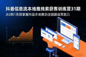 抖音信息流本地推线索获客训练营31期，从0到1系统掌握抖音本地推的全链路运营能力(更新0421)-网创项目