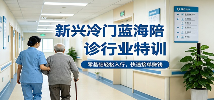 新兴冷门蓝海陪诊行业特训，零基础轻松入行，快速接单赚钱-网创项目
