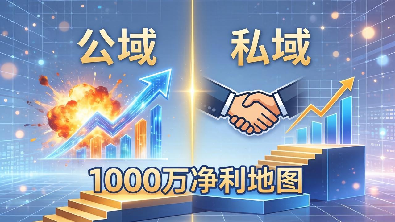 公域玩命出爆款，私域悄悄做成交：这套AI内训课，2026给你打通1000万净利的地图-网创项目