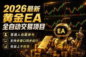最新黄金EA量化赛道，全程自动执行，多窗口操作直接放大结果-网创项目
