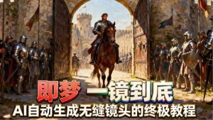 即梦AI一镜到底终极教程，智能补帧+运镜技巧，AI自动生成无缝丝滑长镜头高效出片-网创项目