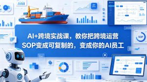 AI+跨境实战课，教你把跨境运营S0变成可复制的，变成你的AI员工-网创项目
