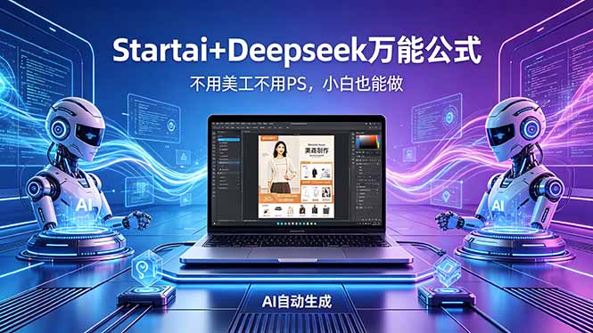AI自动做电商详情页：Startai+Deepseek万能公式，不用美工不用PS，小白也能做-网创项目