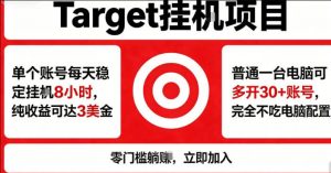 海外平台Target商品浏览曝光，24小时运行无需人工值守，日收益100美刀+电脑可多开【揭秘】-网创项目