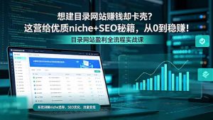 想建目录网站赚钱却卡壳？这营给优质 niche+SEO 秘籍，从 0 到稳赚！-网创项目