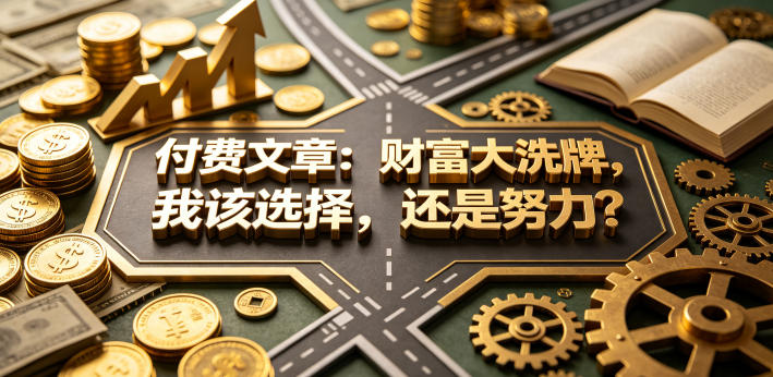 付费文章：财富大洗牌，我该选择，还是努力？-网创项目
